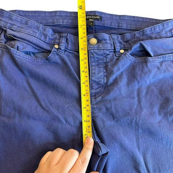 Eileen Fisher Royal Blue Mid Rise Skinny Jeans Womens‎ 8 - Picture 4 of 5